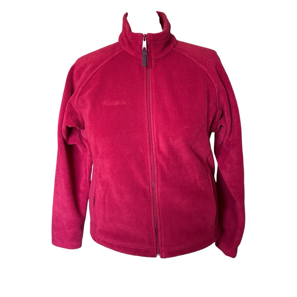 Columbia full zip fleece jacket deep red SZ XL